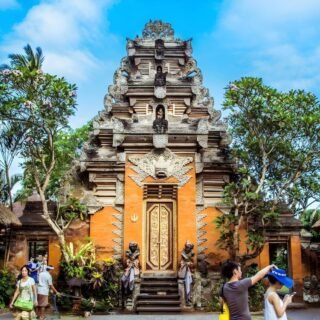 Cultural art village in Ubud showcasing traditional Balinese crafts and heritage buildings.